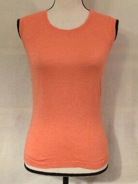 Escada orange cashmere silk knit sweater vest